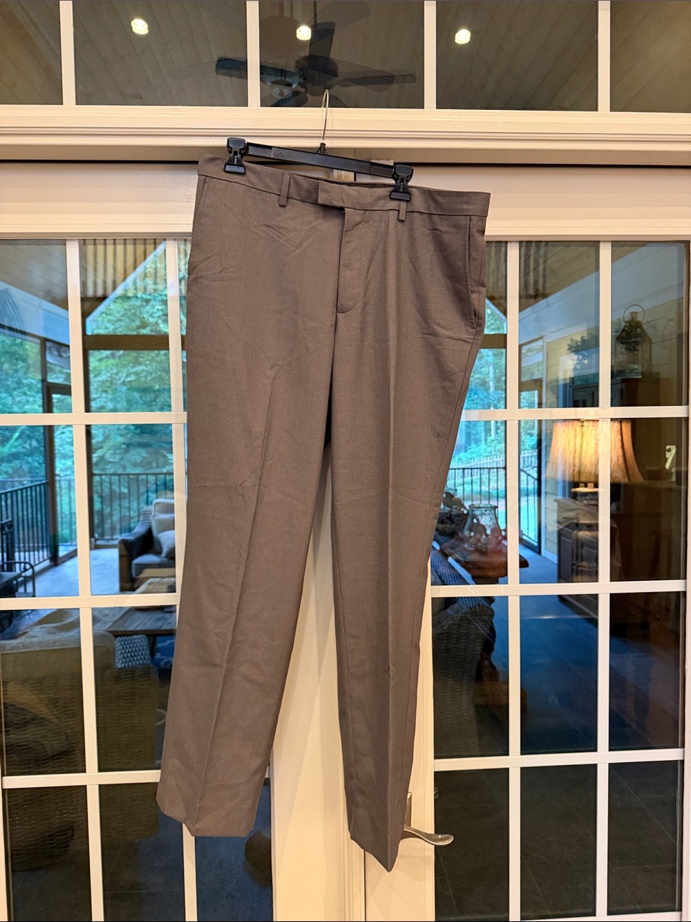 Men's Classic Straight-Leg Dress Pants - Brown